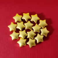 1PCS Real Pure 999 24K Yellow Gold Bead Men Women Lucky DIY Star Small Pendant 0.19-0.23g