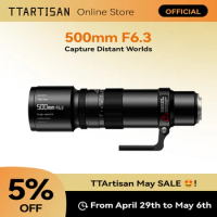 TTArtisan 500mm F6.3 Telephoto lens for Sony E Nikon Z Canon RF and Leica Sigma Lumix L mount Mirrorless Camera