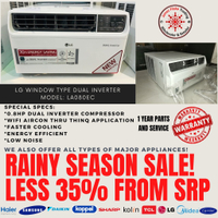 LG LA080GC & LA080GC2 0.8 HP DUAL INVERTER WINDOW TYPE AIRCON (COMPACT SIZE)