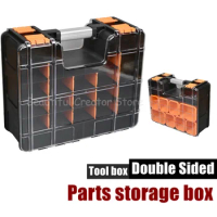 Portable Parts Box Hardware Tool Storage Box Plastic Tool Box Tool Organizer Toolbox Screws Organizer Box Home Garage Tool Box