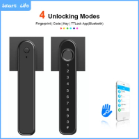 TTLock APP Bluetooth Smart Lock fingerprint door lock Zinc alloy code door lock 4 in 1 Unlock by fingerprint/password/key
