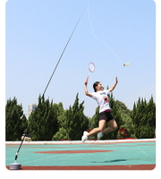 單人能打羽毛球訓練器帶線回彈腕力發力手腕步伐輔助訓練器家用1入