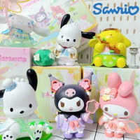 Miniso Sanrio New Rhyme Flower Clothing Series Kawaii Kuromi Pochacco Cinnamoroll Melody Blind Box Christmas Gifts Toys