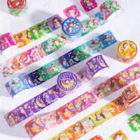 100PCS Kawaii Cartoon girl daily life Masking Washi Tape Cute Decorative Adhesive Tape Diy Scrapbooking Sticker Label