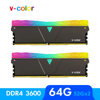 【v-color 全何】Prism Pro RGB DDR4 3600 64GB kit 32GBx2(桌上型超頻記憶體)