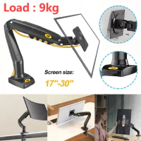 Monitor Desk Mount Stand Rotatable Full Motion Swivel Monitor Arm with Gas Spring Articulating Arm for 17-30 Inch NB F80 Monitor