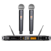 New Advanced AD2D Wireless Microphone System 2 Cardioid Handheld DJ Karaoke Stage Performance Vocal 