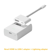 Nreal Air HDMI Adapter Connects Lightning Nreal HDMI to USB C Adapter Compatible Nintendo Switch Playstation 4 Slim/5 And Xbox S