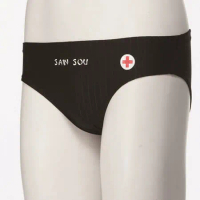 【SAIN SON】泳隊/救生員/紅十字會專業用三角泳褲加贈矽膠泳帽5038-01