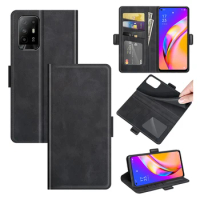 Leather Wallet Flip Cover for OPPO A94 5G, Vintage Magnet Phone Case, OPPO F19 Pro Plus 5G, OPPO Reno 5Z Coque