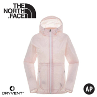 【The North Face】女 DryVent防風防水連帽外套《粉白》3CHS/夾克/風雨衣/休閒外套(悠遊山水)