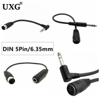 MIDI Din 5-pin female to Monoprice 6.35mm (1/4 inch) male TRS stereo audio extension cable for 30cm best quality MIDI keyboard