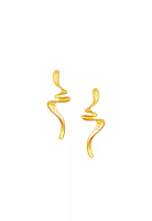 TOMEI TOMEI Anastasia Wave-Like Earrings, Yellow Gold 916