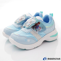 日本Moonstar機能童鞋 2E冰雪奇緣電燈運動鞋C13209藍(中小童)