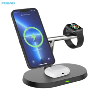 22W 3 in 1 Magnetic Wireless Charger Stand For iPhone 12 13 14 Pro Max Mini Apple Watch SE Airpods ProFast Charging Dock Station