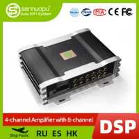 Sennuopu X10B Car Audio 4 Ch Power Amplifier 8 Channel Dsp Processor Bluetooth Amp Equalizer Amplificador Automotivio Sound