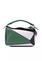 LOEWE 二手 Loewe 中三色小牛皮 Puzzle 手提包
