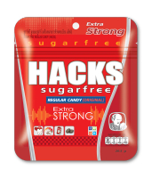 ลูกอม Hacks Sugar free รส Regular (original) Extra Strong ขนาด 20.5 g. ไม่มีน้ำตาล