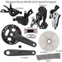 SHIMANO DEORE M4100 Groupset MTB Mountain Bike Groupset 2x10 -Speed 170/175 36-26T 11-42T 11-46T RD M4120 Derailleur