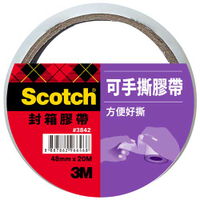 3M 3842 Scotch 可手撕透明封箱膠帶(48mmX20m)
