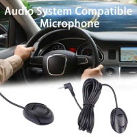Car Audio Microphone 3.5mm External Mic for Car Vehicle Head Unit Bluetooth Enabled Stereo Radio GPS DVD