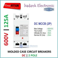 MCCB DC 2P 125A 600V Molded Case Circuit Breaker Panel Surya PLTS