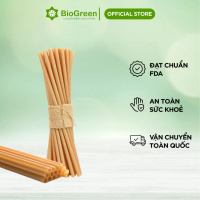 100 ỐNG HÚT BÃ MÍA Phi 6 13cm/15cm KHÔNG PE - không tan trong nước thân thiện môi trường.