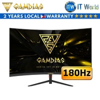 Itw |   Gamdias Atlas HD27G II - 27" FHD(1920x1080) / 180Hz / VA / 0.5ms(MPRT) / Curve Gaming Monito