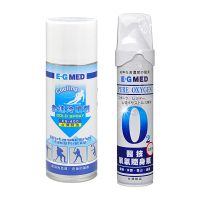 【E-GMED 醫技】醫技急速冷噴劑400ml EG-400+氧氣隨身瓶9000c.c.
