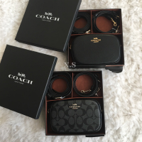 現貨💖 Coach 牛皮 皮革 腰包 相機包 斜背包 包包禮盒 三用 可替換背帶