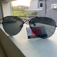 Kacamata Hitam Fashion Riben Lensa Asli Kaca Retro Aviator Pria Wanita Berkualitas