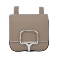 【Hermes 愛馬仕】Della Cavalleria mini bag Epsom W刻 斜背包(18大象灰/銀釦)