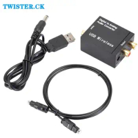 New Digital To Analog Audio Converter Support Bluetooth Optical Fiber Toslink Coaxial Signal To RCA R/L Audio Decoder SPDIF DAC