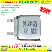 5pcs [F024] 3.87V 4.45V 240MAh PL462023 Polymer Li-Ion Battery Cell For Amazfit Gts 3 A2035 Smart Sports Watch 1ICP5/20/22