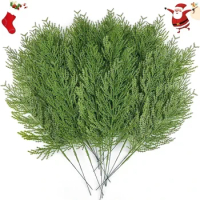 1/10Pcs Pine Needle Branches Artificial Fake Plant Christmas Tree Sprig Garland Wreath Wedding Home Decorations DIY Bouquet Gift