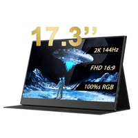 17.3INCH 144HZ 2K Gamer Portable Monitor Smartphone Type-c For PS5 XBOX Switch Laptop Game Computer Mini PC 17.3 Gaming Screen