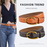 Tali Pinggang Kulit Wanita, Tali Pinggang, dengan Gancu Huruf C, Sesuai untuk Jeans, Tali Pinggang H