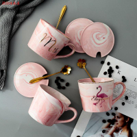 歐式簡約創意個性陶瓷咖啡杯帶蓋勺男女生辦公室家用喝水馬克杯子