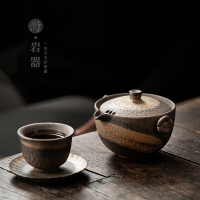 復古陶瓷茶壺家用功夫茶具蓋碗茶杯泡茶壺日式手抓壺仿柴燒單壺
