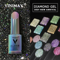 VINIMAY 2021 New Explosion Diamond Glitter Gel Nail Polish Crystal Diamond Bundi Nail Gel Polish Manicure Nail Art Design