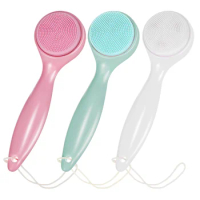 3 Pcs Body Skin Care Cleansing Brush Man Scrub Facial Exfoliating Cleaner Silica Gel Silicone Tools