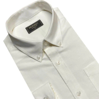 【MURANO】SLIM FIT 長袖彈力襯衫-奶油色(台灣製、現貨、修身、彈力)