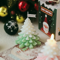 聖誕樹香薰蠟燭節日香氛創意交換禮物手工禮盒