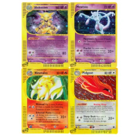Pokemon Cards Holographic E-Card Series Mewtwo Dragonite Blastoise Ninetales Typhlosion Charizard Evolution Collection Card