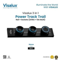 Visalux Power Track Trail 3in1 8000W Soket Multi 13A & 16A Rel 40cm - Socket Dinding Premium Stop Ko