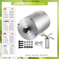 VEVOR Brushless Electric DC Motor With Controller 48V 72V 1800W 2000W 3000W High Speed Low Noise for E-Scooters Go-Karts E-Bike
