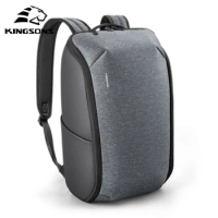 Kingsons Men's 15'' Laptop Backpack With Upgraded Collapsible USB Recharge Multifunctional Travel Anti-thief Waterproof Bag