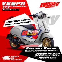 Stiker Striping Cutting Vespa Sprint/Primavera/S/LX Tipe Simpel J