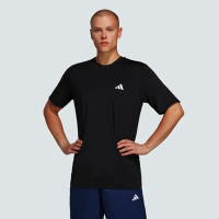 ADIDAS 愛迪達 阿迪達斯 吸濕排汗 男運動短袖上衣-黑色 TR-ES STRETCH T IC7413