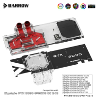 Barrow Active Cooling water block use for GIGABYTE RTX 3080/3090 GAMING/EAGLE/VISION OC GPU card With backplane BS-GIG3090-PA2 B